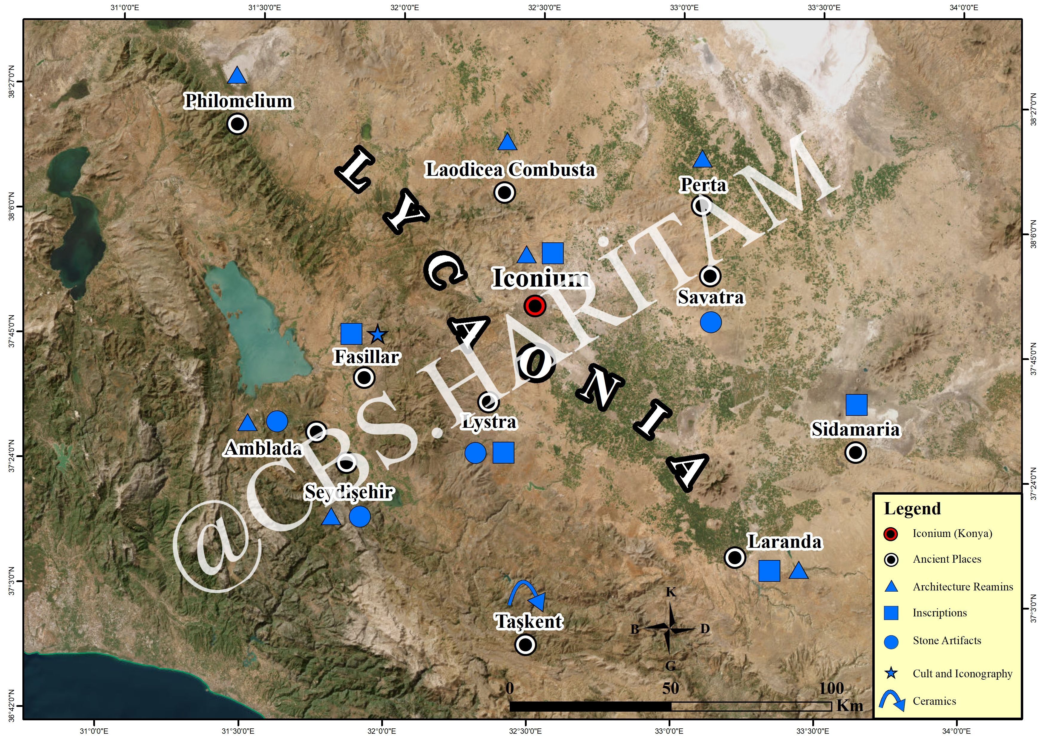 Tarihi ve Arkeolojik Lokasyon Haritası