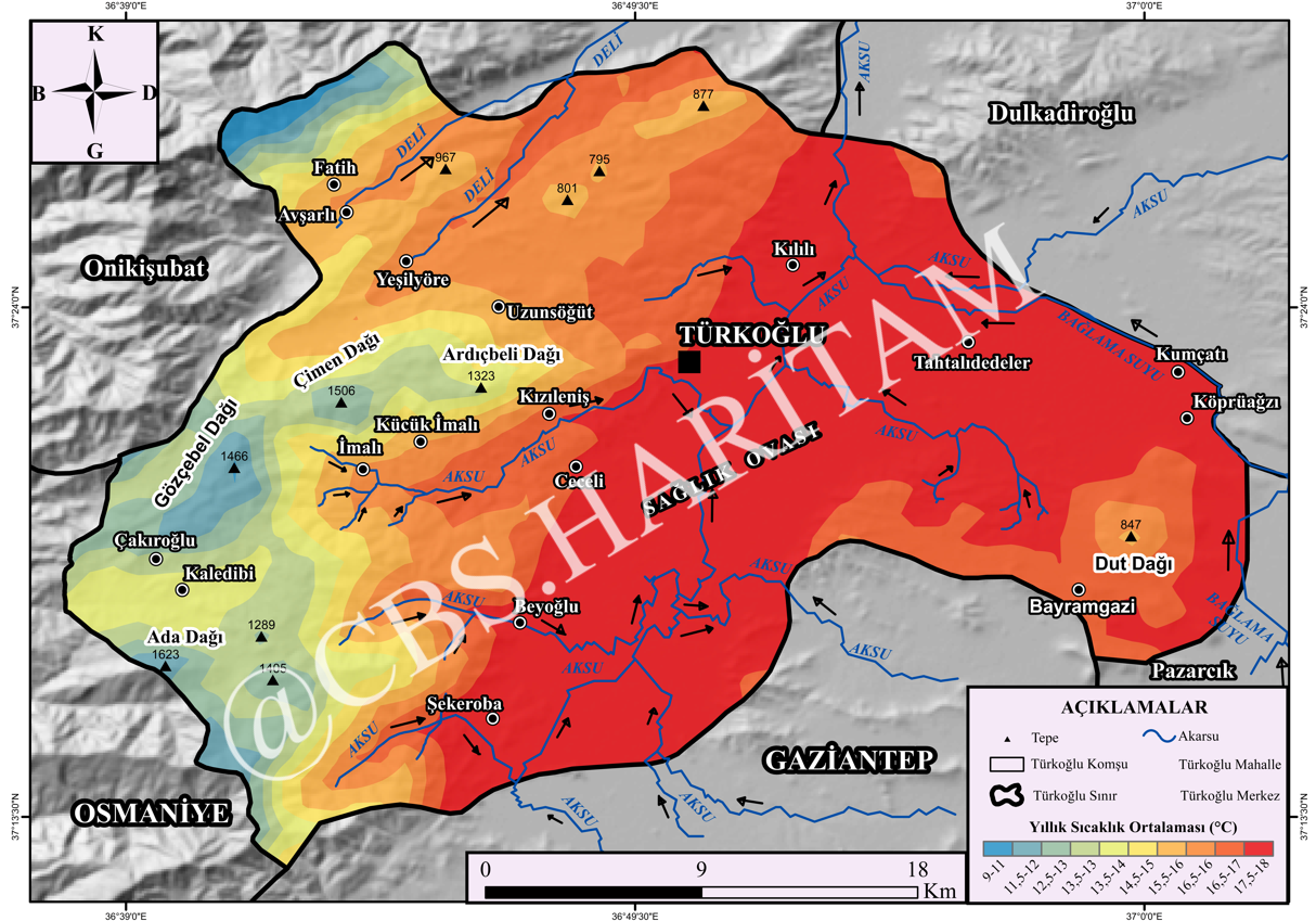 Sıcaklık Dağılım ve İklim Haritası